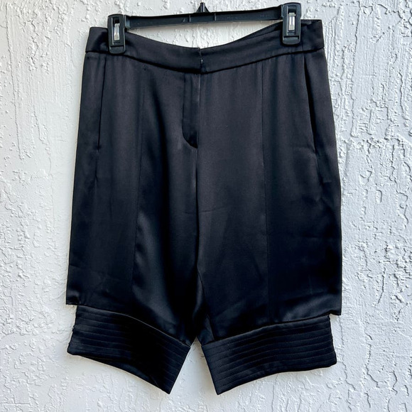 Emporio Armani  Ready-To-Wear Silk Balloon Shorts Black Womens Size IT 40 / US 4 - Picture 3 of 8